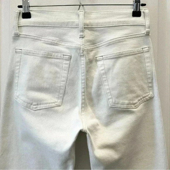 Gap Cheeky Straight Leg Jeans High  Rise Ankle Cropped Denim Off White Size 25 - Picture 8 of 16